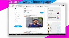 How to create twitter home page using html and css