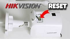 How to reset a Hikvision camera (with a reset button)