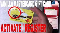 ✅ How To Activate Register Vanilla Mastercard Gift Card 🔴