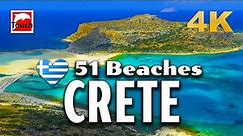 51 Best Beaches of West CRETE, Greece 🇬🇷 ► Beach Guide, 30 min. 4K Travel in Greece #TouchGreece
