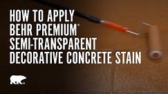 How to Apply BEHR Premium Semi-Transparent Decorative Concrete Stain