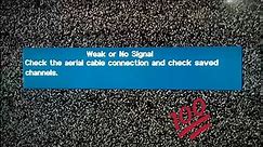 weak no signal samsung tv