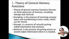 Theories of Memory