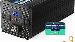 Mxmoonfree 5000W Pure Sine Wave Power Inverter 12V DC to 110V AC with Wireless Remote Control LCD Display 1 USB Port, 4 AC Outlets, 1 Terminal Blocks for RV Truck Cabin Off Grid