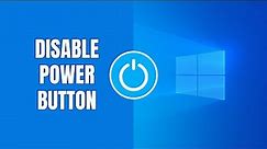 How to disable your PC's power button on Windows 11