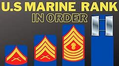 U.S. Marine Corps Ranks in order