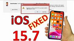 How to Fix 'To Restore 15. 7 Download Latest iTunes' iPhone 15.7 iOS version.