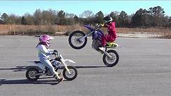 Dirt bike kid's freestyle! wheelies, top speeds, and more! Awesomeness!