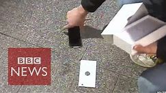 Brand new iPhone 6 dropped by fan live on Australian TV - BBC News