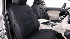 EKR Custom Fit Camry Car Seat Covers for Select Toyota Camry XLE, XSE, XLE V6, XSE V6 2018 2019 2020 2021 2022 2023 2024 (Not for Hybrid) - Full Set,Leather (Black)