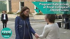Pregnant Kate arrives at Royal College of Obstetricians