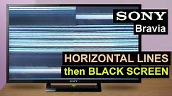 Sony Bravia TV Horizontal Lines then Black Screen / No Display Problem | HV320WHB-N5M, 6861AAQ IC,