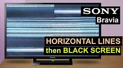 Sony Bravia TV Horizontal Lines then Black Screen / No Display Problem | HV320WHB-N5M, 6861AAQ IC,