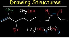 Organic Chemistry Drawing Structures - Bond Line, Skeletal, and Condensed Structural Formulas