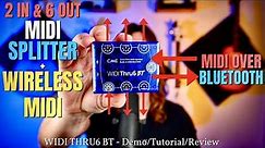 WIRELESS Bluetooth MIDI + MIDI Splitter - WIDI Thru 6 BT - Demo/Review