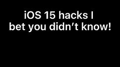 ios 15 hacks you need! #foryou #fpy #fpyシ #iphonetricks #iphonehack #iphone #digital #iphone12