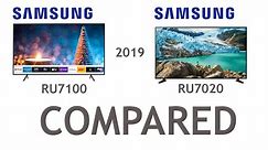 Samsung RU7020 Compared to RU7100 2019 4K Smart TV