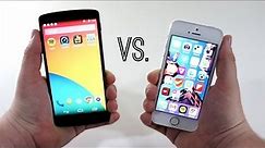 Nexus 5 vs iPhone 5S - Full Comparison