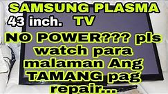how to repair Samsung plasma tv no power