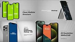 After Effects iPhone 13-15 MockUp 3in1 Presentation 4K 2023