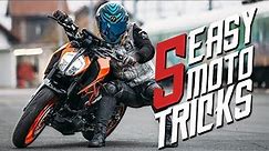 5 EASY MOTORCYCLE TRICKS | RokON vlog #75