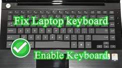 How to enable laptop internal keyboard in windows 10