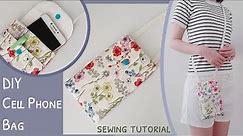 How to sew a cell phone bag | diy cell phone bag | diy phone pouch easy | phone bag sewing tutorial