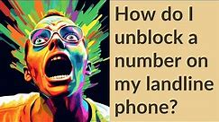 How do I unblock a number on my landline phone?