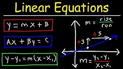 Linear Equations - Algebra