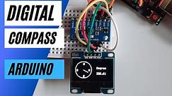 Arduino Digital Compass using MPU9250 Magnetometer