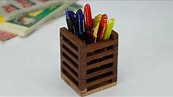 DIY : Wooden Pen/Pencil Holder || How to Make Wooden Pen/Pencil Holder at Home