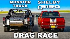 770hp Shelby F150 v Monster Race Truck: DRAG RACE