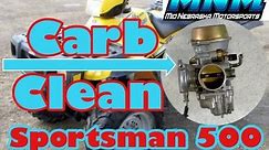 HOW TO - Polaris Sportsman 500 Carburetor Clean Carb Rebuild Kit Gas Fuel Cleaner Repair Kit
