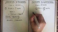 HOW TO CONVERT CENTIMETERS (CM) TO MILLIMETERS (MM) AND MILLIMETERS (MM) TO CENTIMETERS (CM)