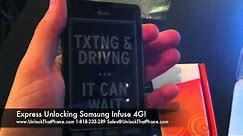 How to Unlock Samsung Infuse 4G with Code + Full Unlocking Tutorial!! at&t tmobile o2 bell rogers