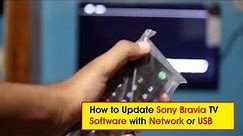 How to Update Sony Bravia tv Software with Network or USB in Hindi