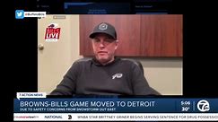 Browns-Bills games moves to Ford Field in Detroit