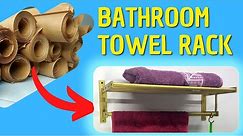 The Best Cardboard Bathroom DIY Towel Rack You Will Ever See