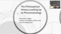 Introduction to Phenomenology Part I