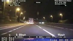Police chase through West Midlands caught on dashcam
