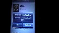 step by step over the air iOS 5.0.1 update iphone 4 install new!