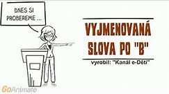 Český jazyk Vyjmenovaná slova po B Animované výukové HD video