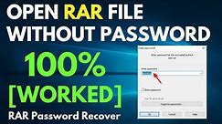 rar password recovery online | How to Open RAR File Without Password (RAR Password Unlocker)