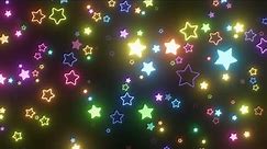 Abstract Rainbow Star Shapes Flashing Colorful Neon Light Spectrum 4K 60fps Wallpaper Background