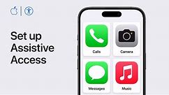How to set up Assistive Access on your iPhone or iPad | Apple Support
