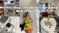 Weekly vlog: new iPhone unboxing, mom’s birthday, working , hygiene products you need , shopping