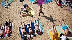 Was a drone used to film sunbathing women?