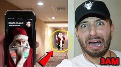 CALLING SANTA CLAUS ON FACETIME AT 3AM BEFORE CHRISTMAS | CATCHING SANTA CLAUS USING COOKIES & MILK!