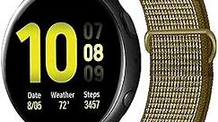 20mm Nylon Sport Quick Release Bands Compatible with Samsung Galaxy Watch 42mm/Active2 44mm 40mm/Gear Sport/Gear S2 Classic/Garmin Vivoactive 3/Forerunner 645/Ticwatch for Women & Men