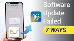 Software Update Failed iOS 15.7? iPhone won´t update from iOS 15.7 to iOS 16?